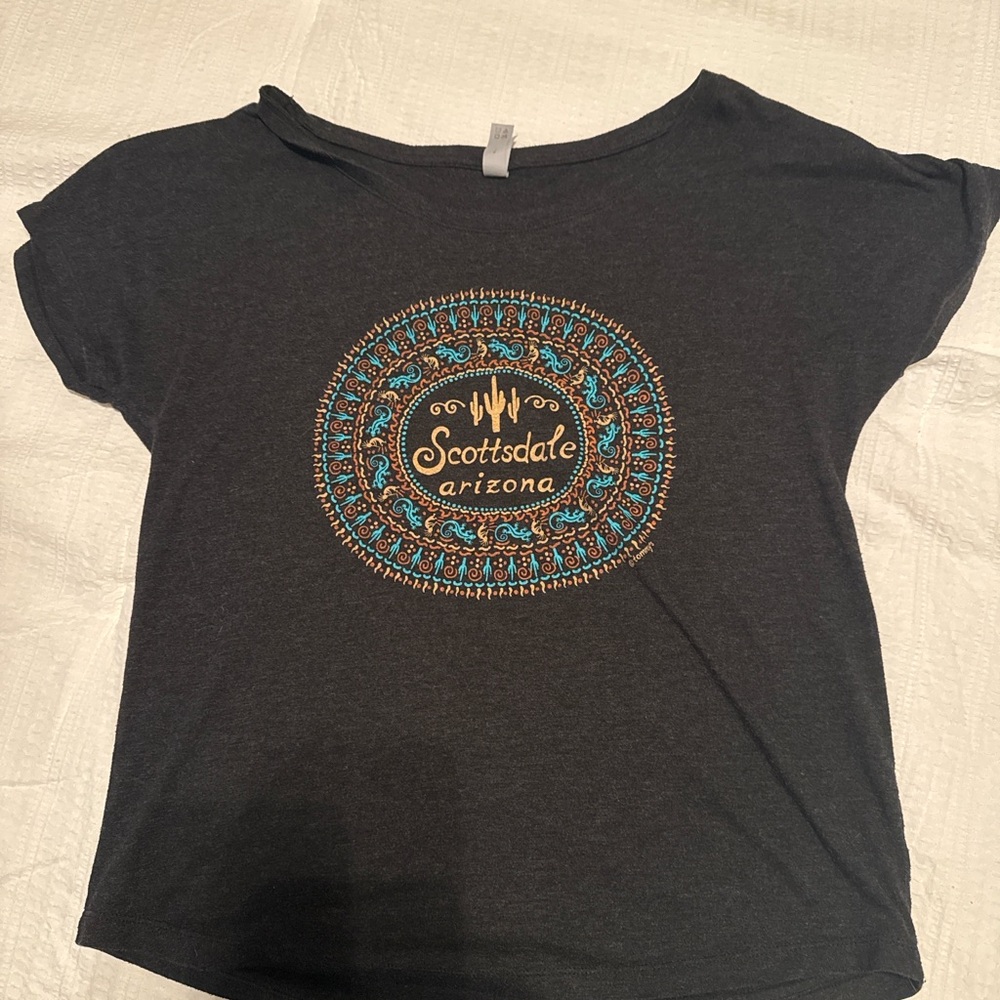 Arizona Graphic Tee • Southwest Desert Print Next Level Apparel • Charcoal Gray